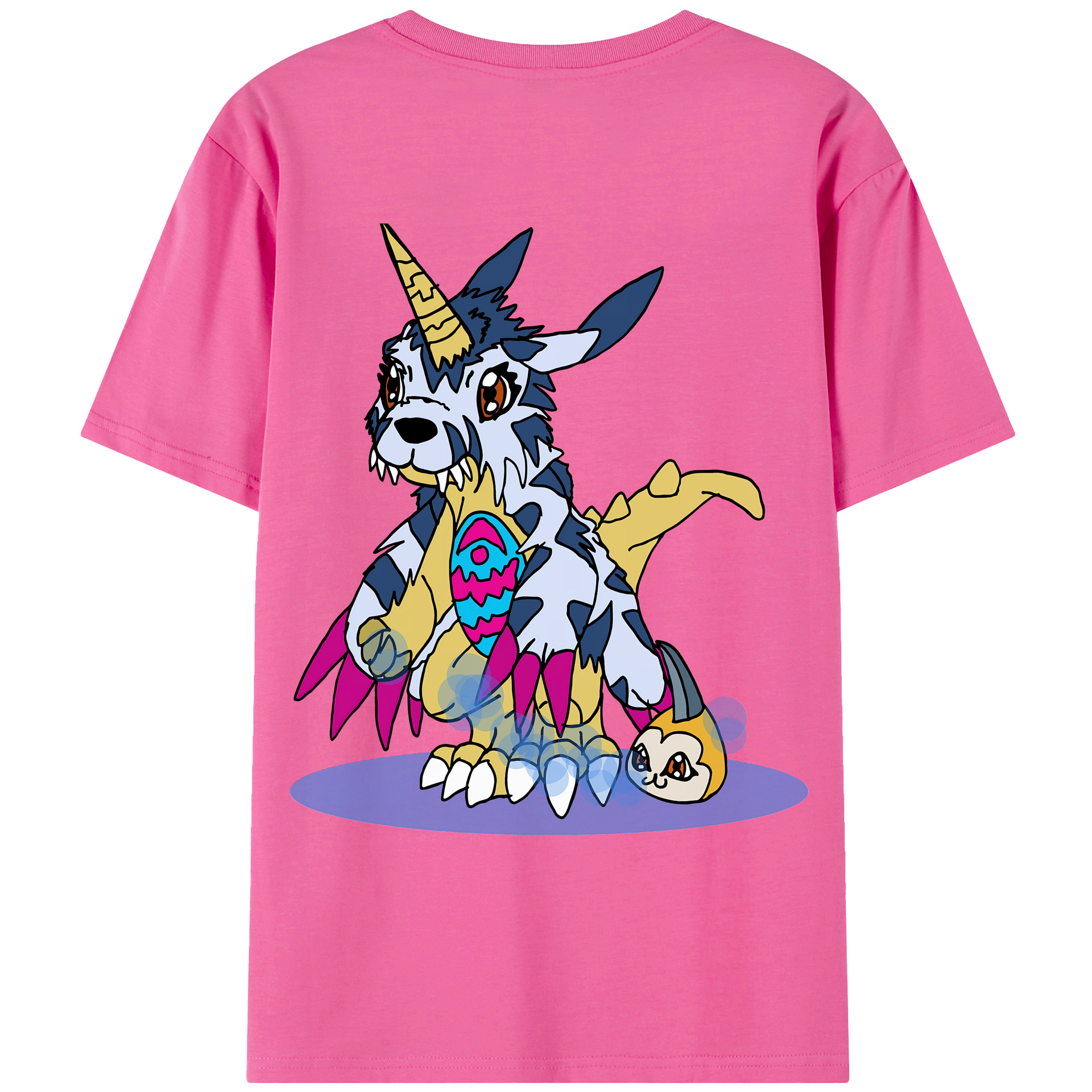 （画像用） Digimon デジタルモンスター/デジモン レディース半袖Tシャツ(バックプリント)